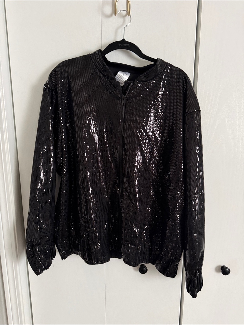 Serra Black Sequin Jacket Sz XL NWT